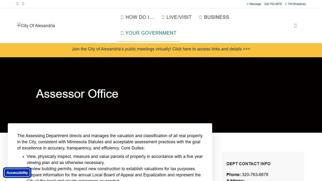 Assessor Office - City Of Alexandria